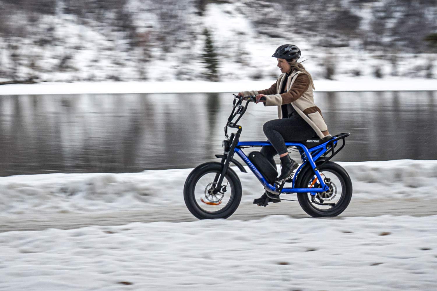 Biktrix Moto e-bike, urban mobility eMTB e-moped alternative transportation, winter commuter