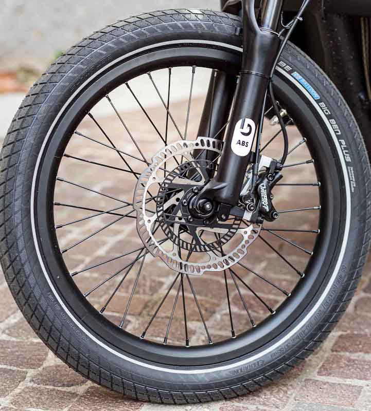 Blubrake e-bike ABS system, front wheel