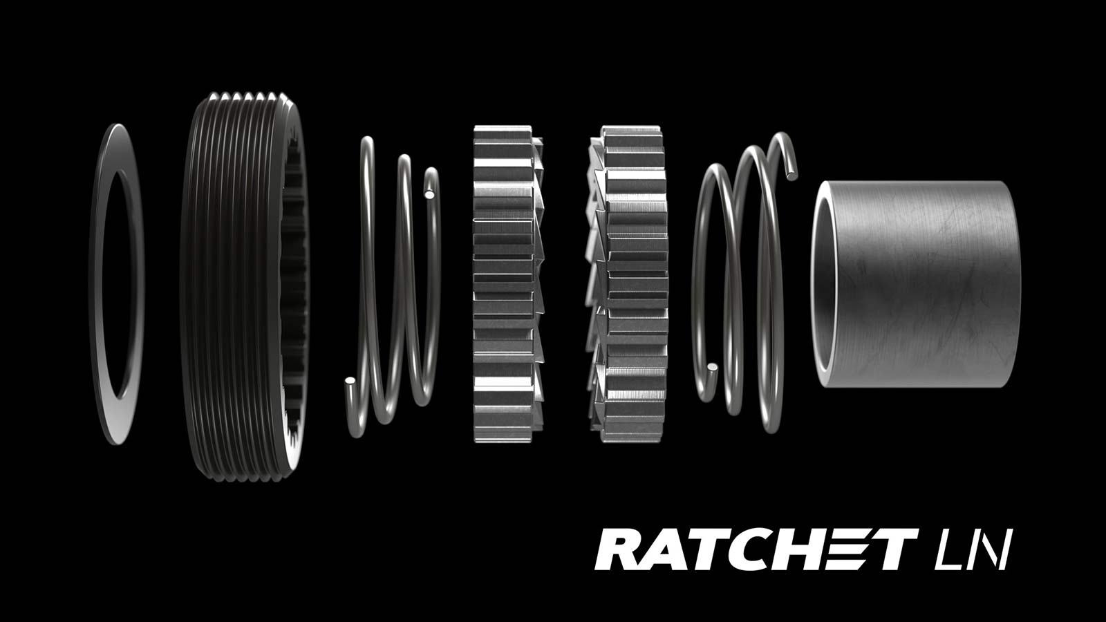 DT Swiss Ratchet LN hub upgrade kit, from 3-pawls to Star Ratchet, components