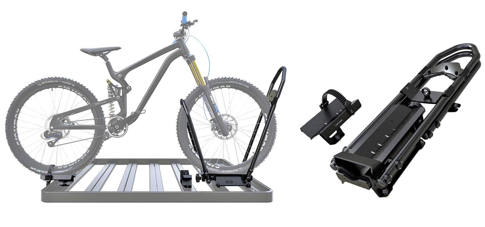 Front Runner Pro Bike Carrier, wheels-on bike roof rack, details