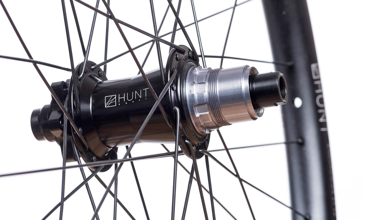 Hunt Enduro Wide v2 front & rear-specific alloy mountain bike wheels, rear hub