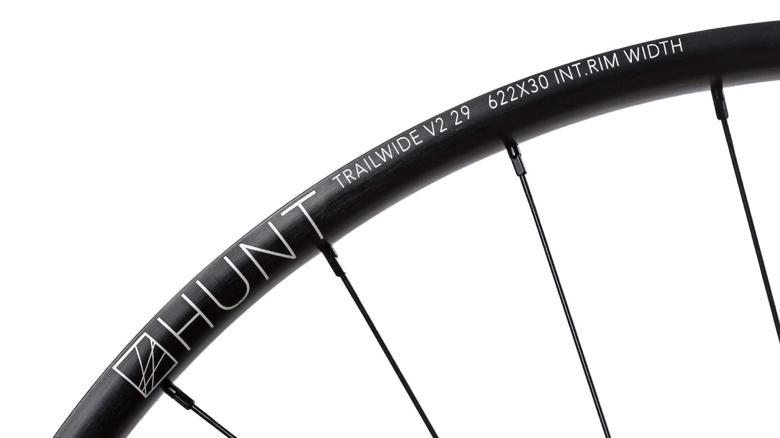 Hunt Trail Wide v2 versatile alloy mountain bike wheels, rim detail