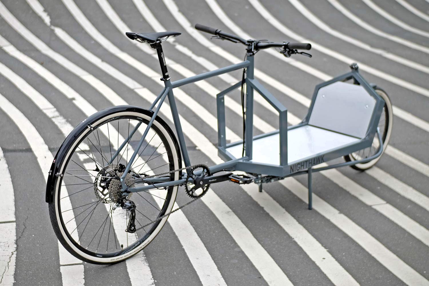 KP Cyclery Nighthawk steel cargo bike, affordable EU-made customizable long john cargo bikes