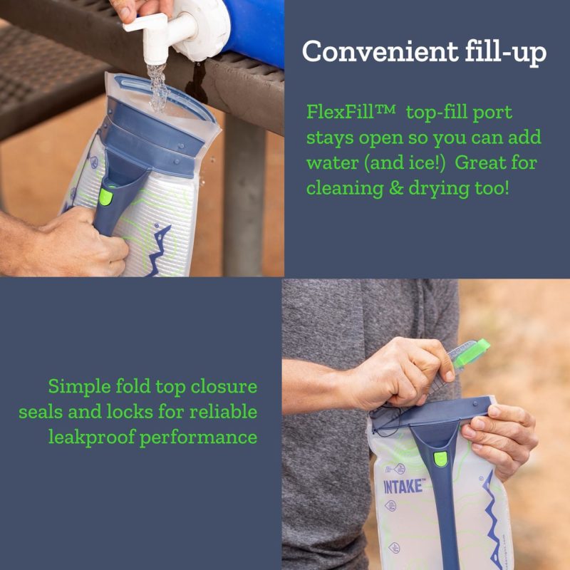 Mazama INTake Hydration Bladders Have A Stay-open Easy Refill Quick Drying Design