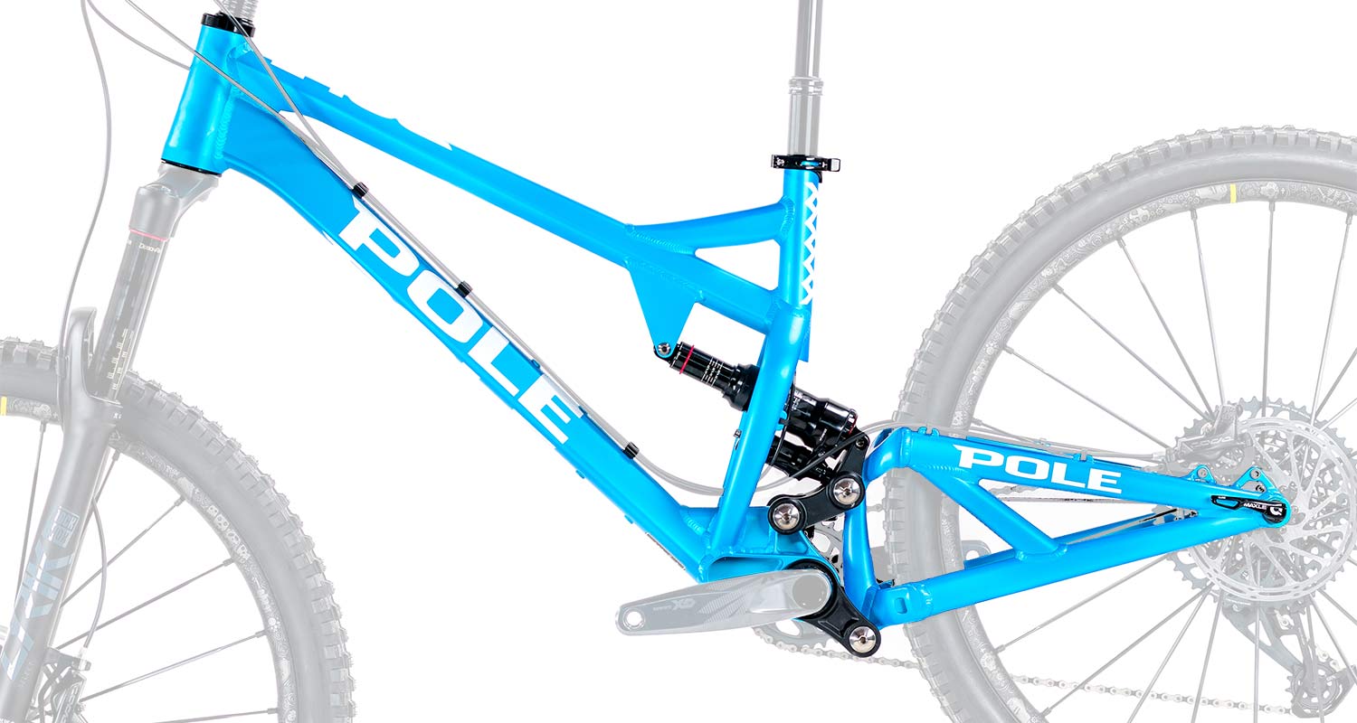 Pole Evolink 140 v1.4 all-mountain bike, updated progressive 29er trail enduro MTB, frameset