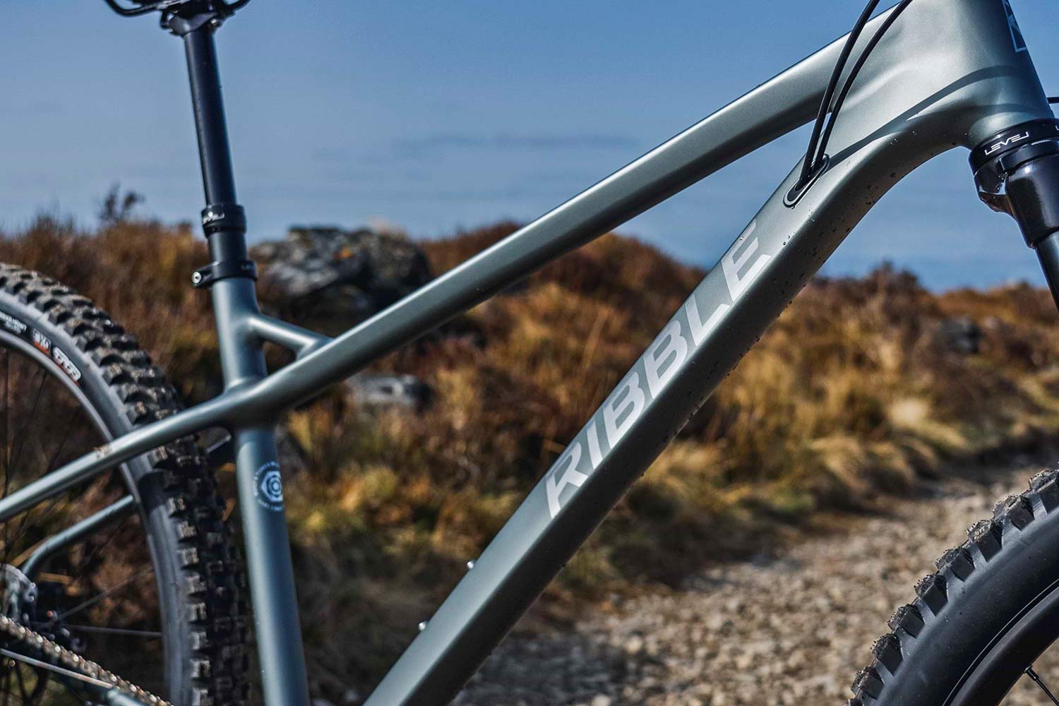 Ribble HT Trail AL 29 all-rounder hardtail 130mm fork mountain bike, frame detail
