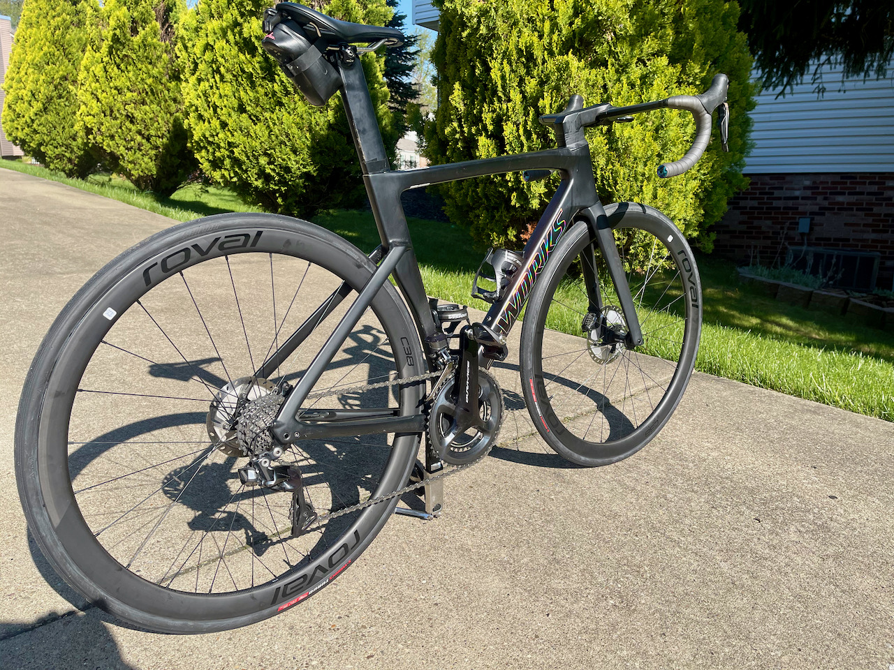 Roval C38 carbon wheels on Bike