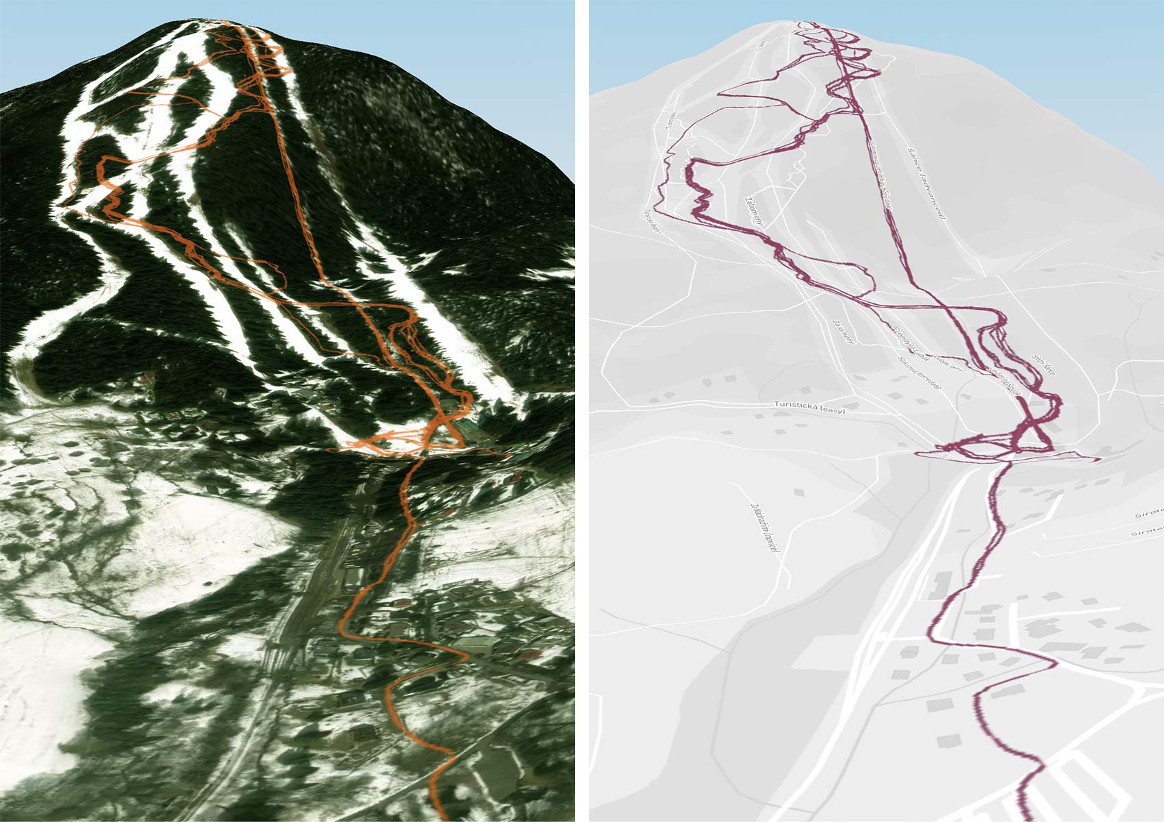 Strava 3D Heatmaps, strava premium subscription activity ride data 3D terrain map overlay, Spicak