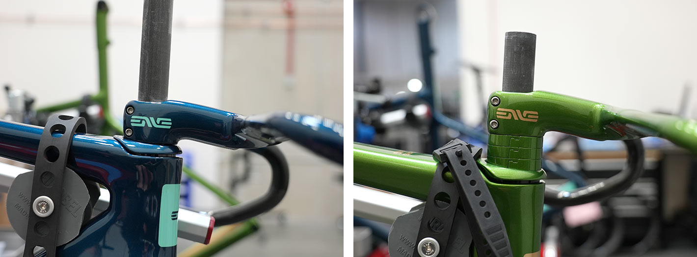 comparison of enve road bike stem spacers and headset top caps