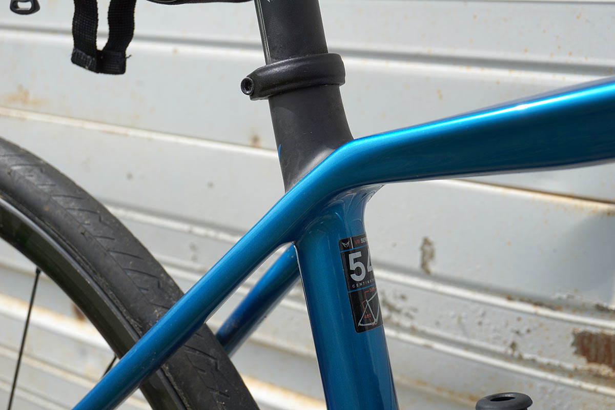 felt vr advanced carbon seatstay and seat tube junction
