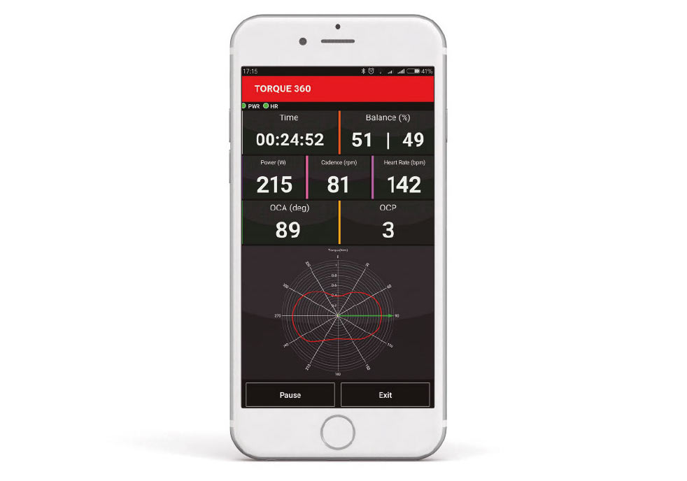 rotor power meter torque measurement shown in app