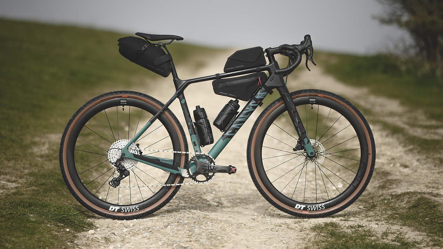 All-new 2021 Canyon Grizl carbon gravel bike bikepacking adventure, Apidura loaded