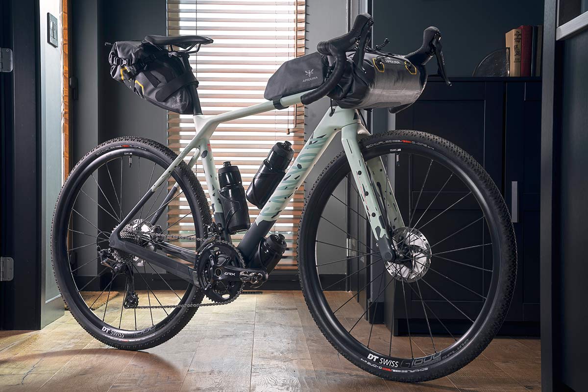 All-new 2021 Canyon Grizl carbon gravel bike bikepacking adventure, loaded