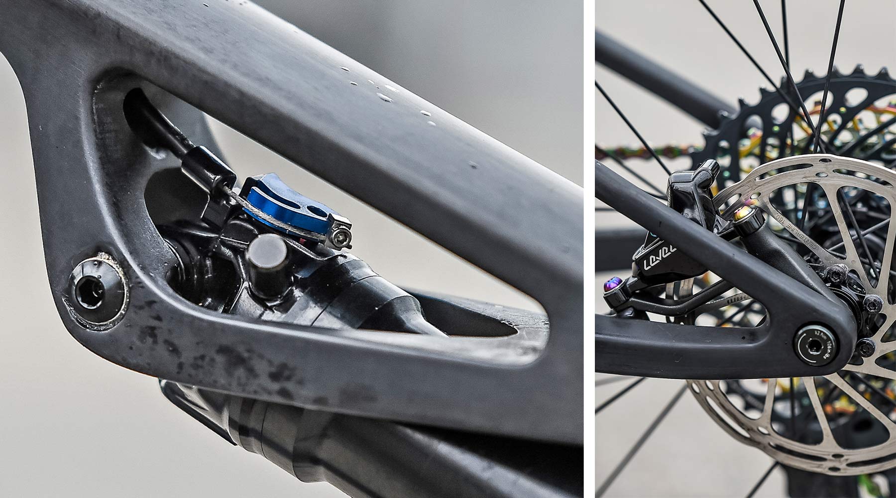 2021 MMR Kenta 29 prototype XC race bike, 100mm full-suspension carbon cross-country mountain bike frame details