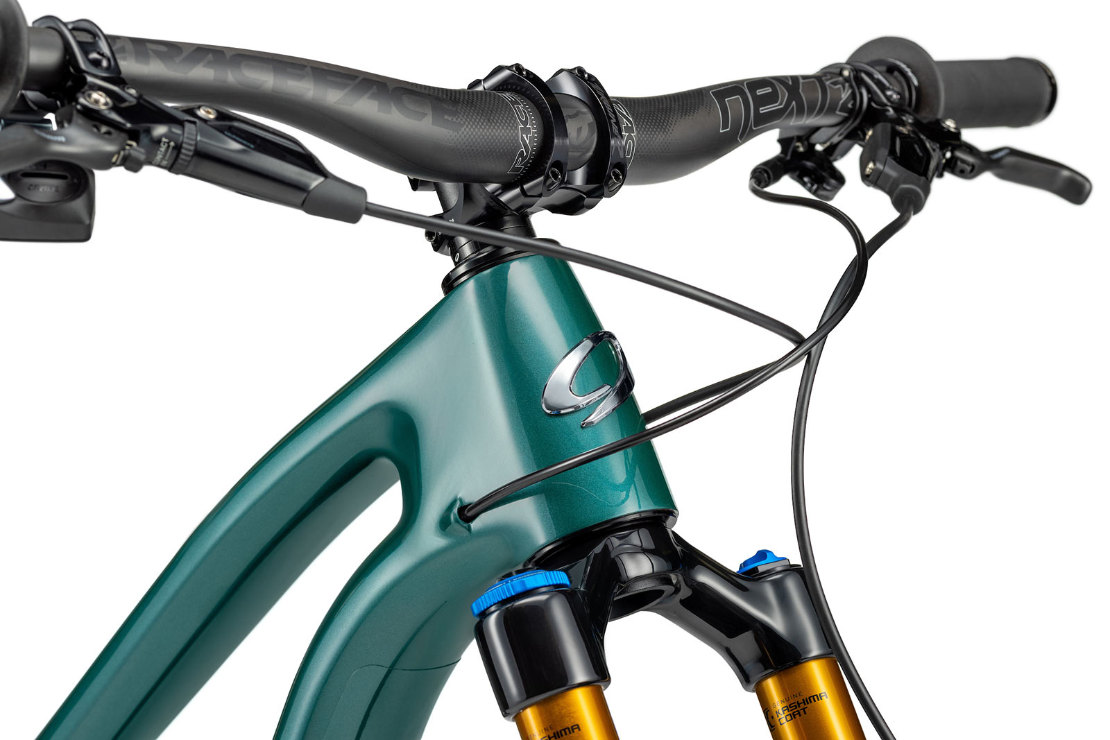 new niner jet 9 rdo trail mountain bike closeup head tube details