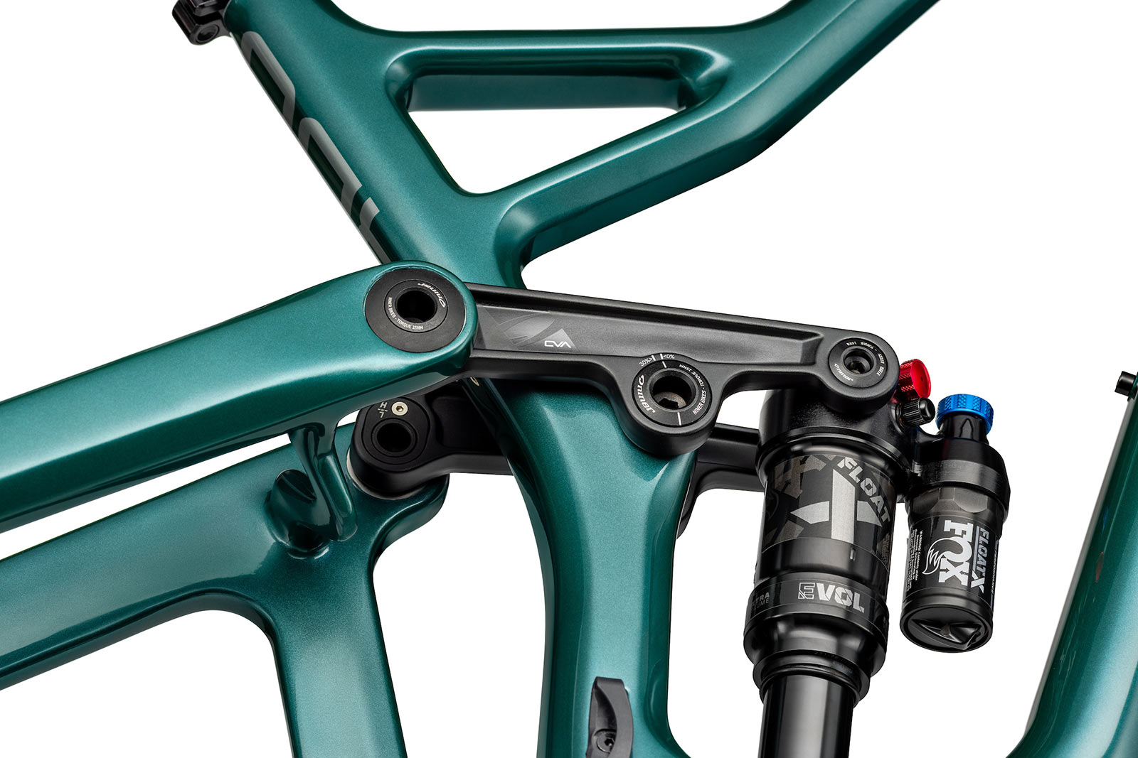 new niner jet 9 rdo trail mountain bike closeup shock linkage details