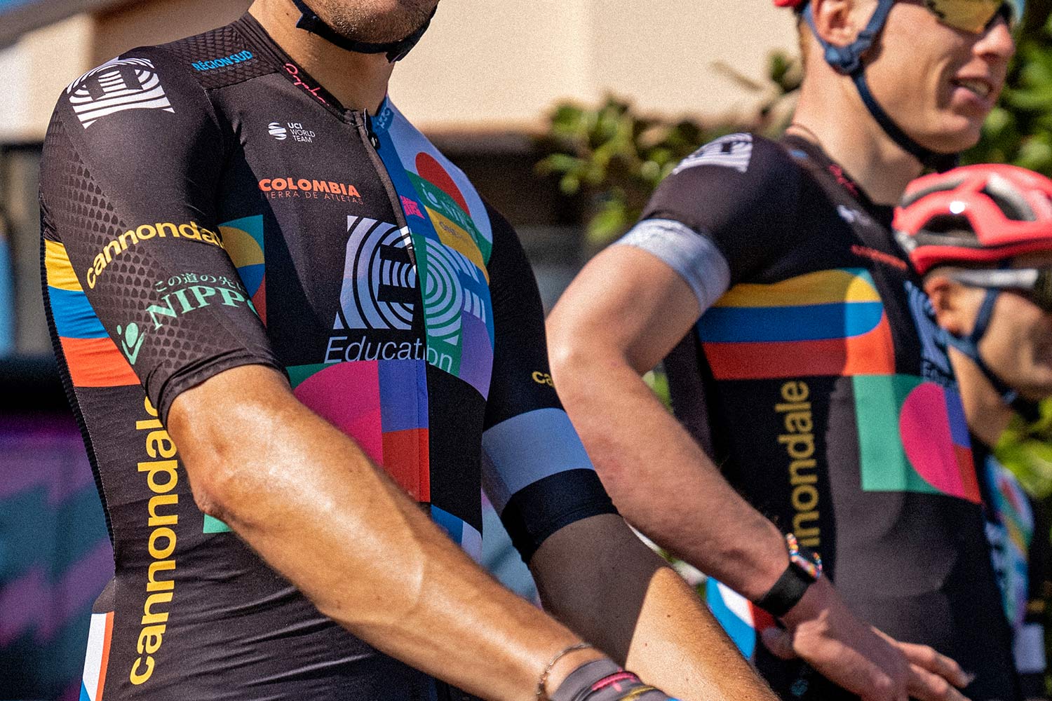 EF Pro Cycling colorful Rapha Euphoria switch-out kit at 2021 Giro d Italia, team detail pre-race