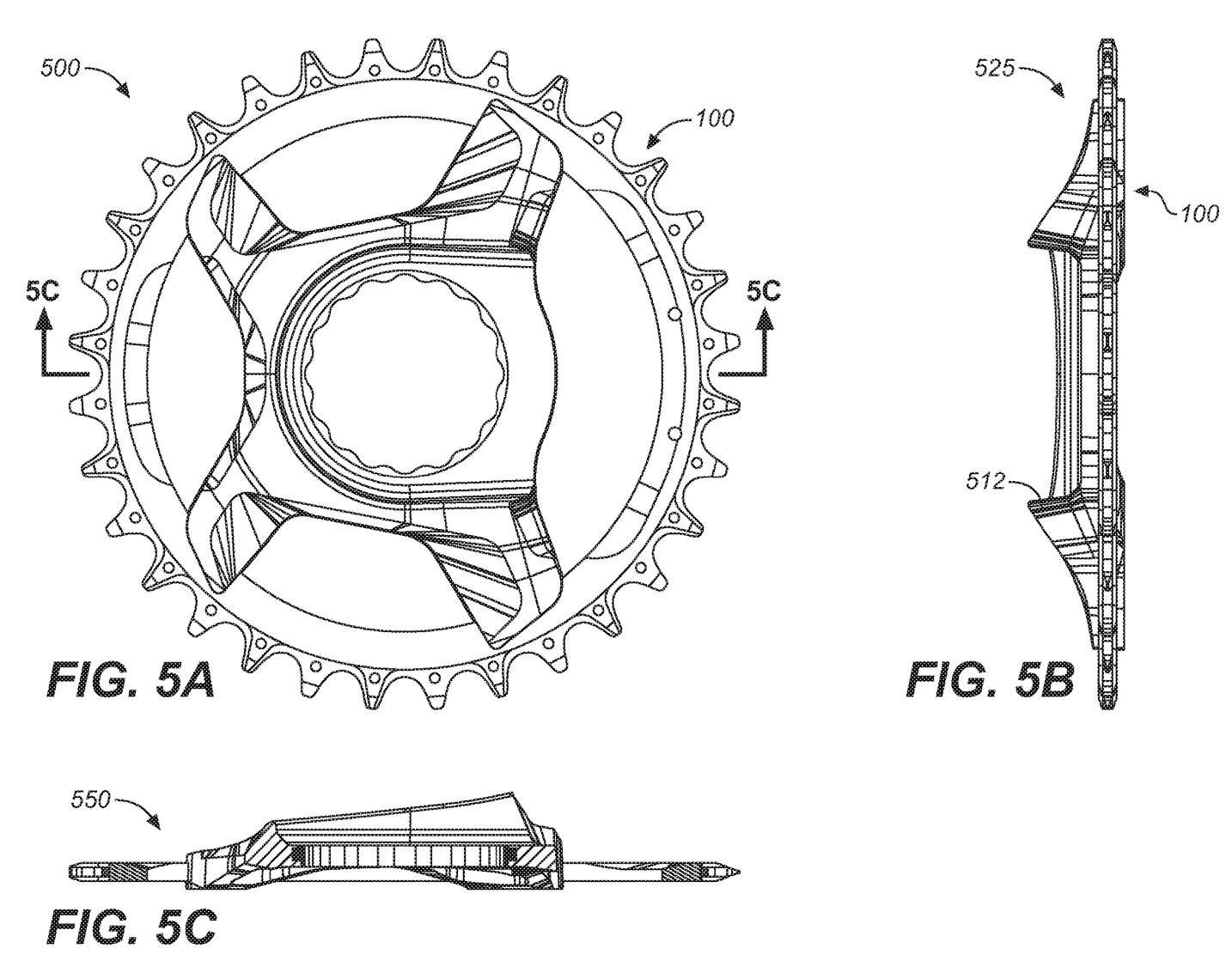carbon chainring structure
