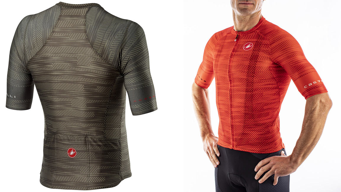 castelli climbers jersey has longer sleeves for more aerodynamic sun protection