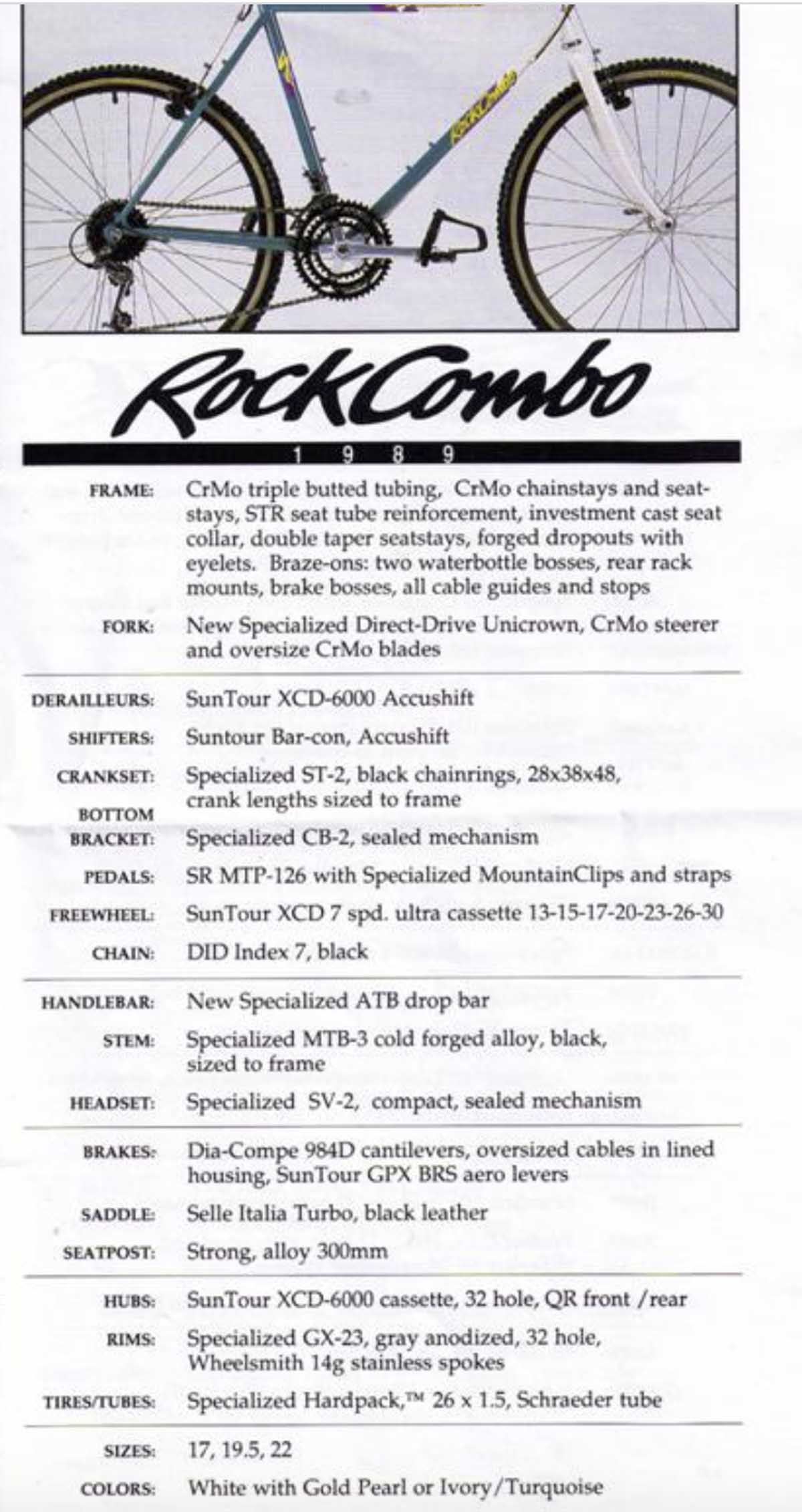Specialized 1989 RockCombo ad