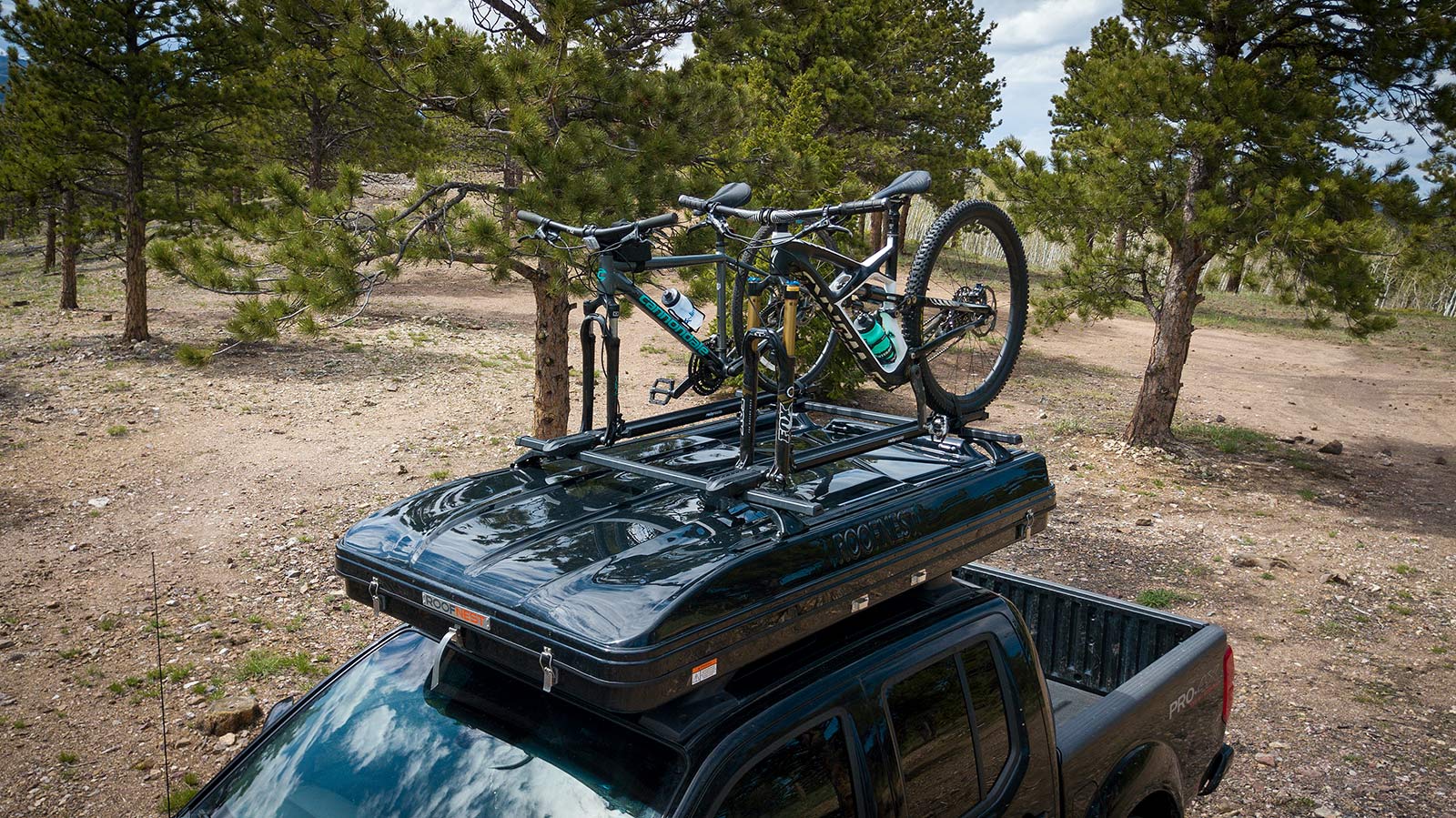 roofnest sparrow adventure rooftop tent with bike trays