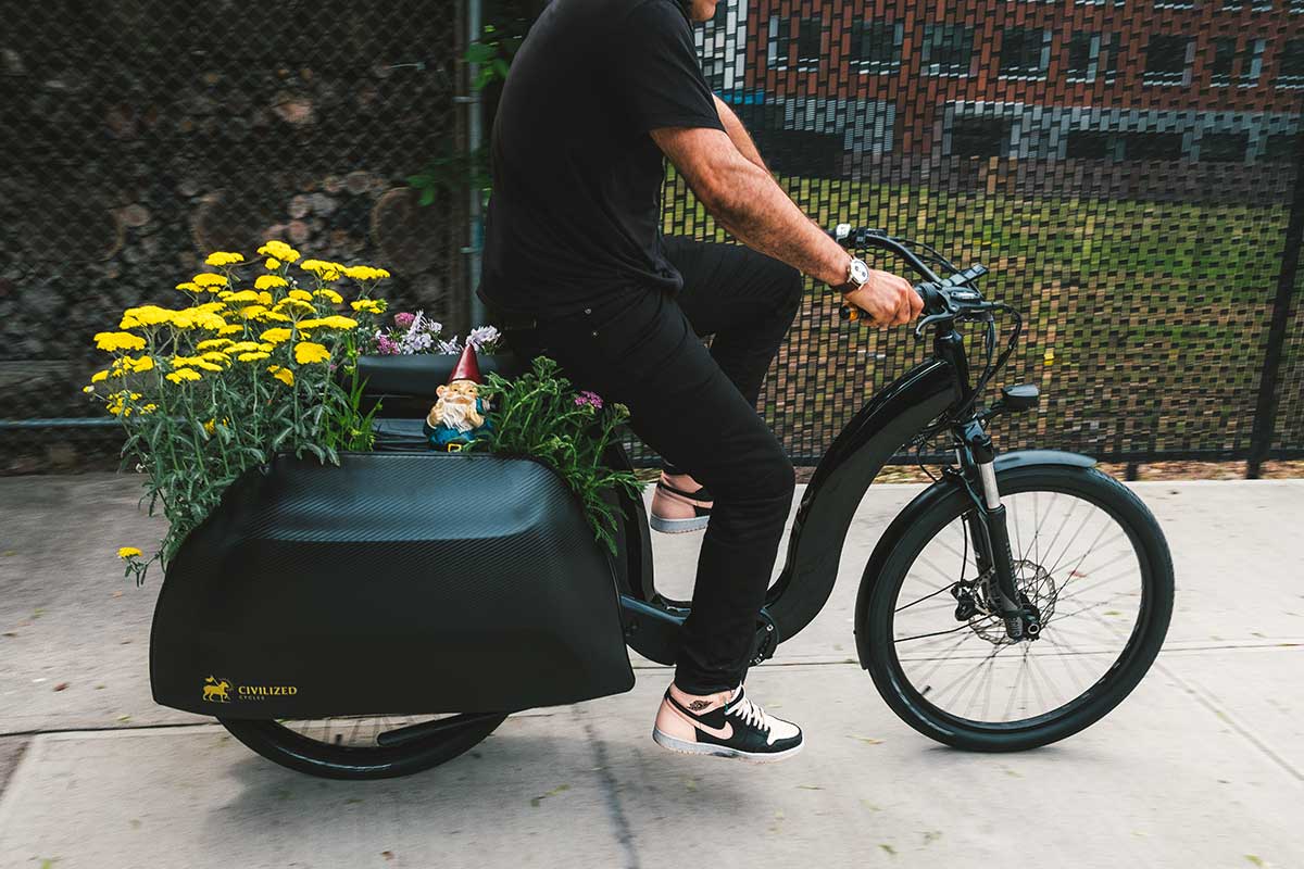 cicilized cycles model 1 ebike cargo carrying shopping