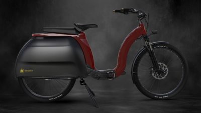 Updated: Civilized Cycles Vespa-Modeled eBike has self-leveling suspension, carries passenger