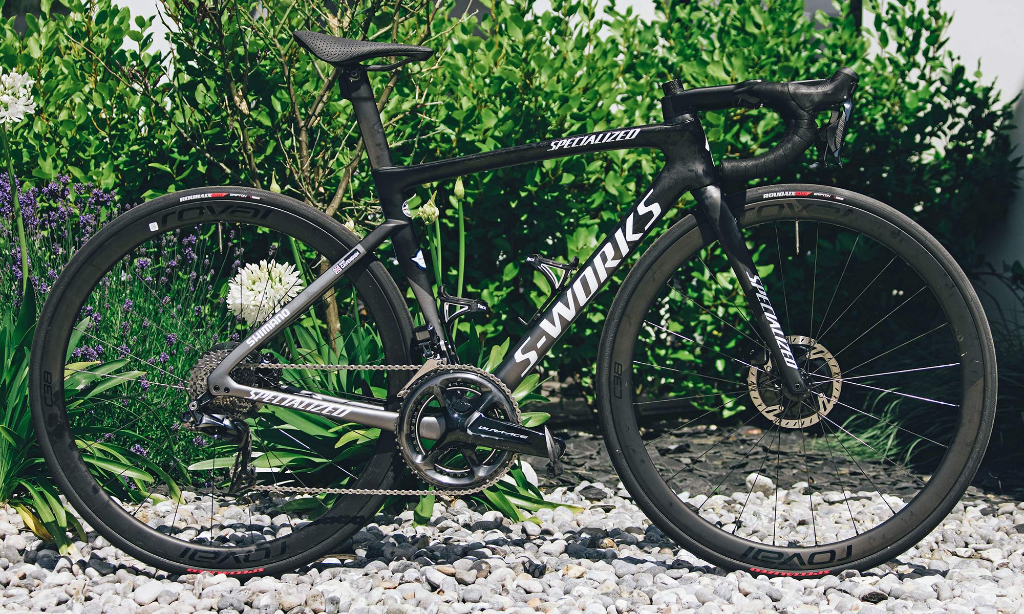 2021 Mark Cavendish 3x Tour de France stage winning green sprinter jersey Specialized S-Works Tarmac SL7, training bike