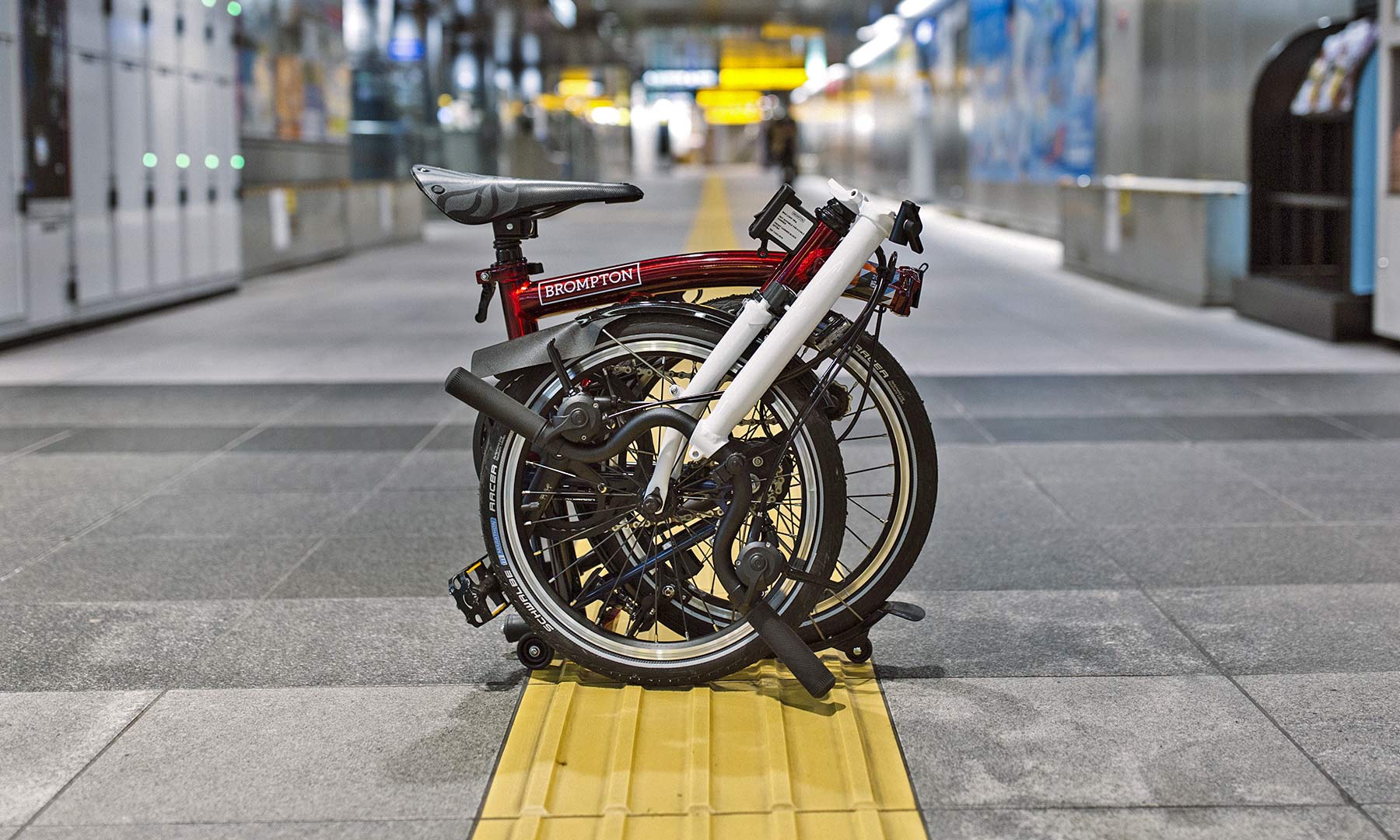 Brompton x Team GB folding bike, Tokyo 2020 Olympic limited edition, folded