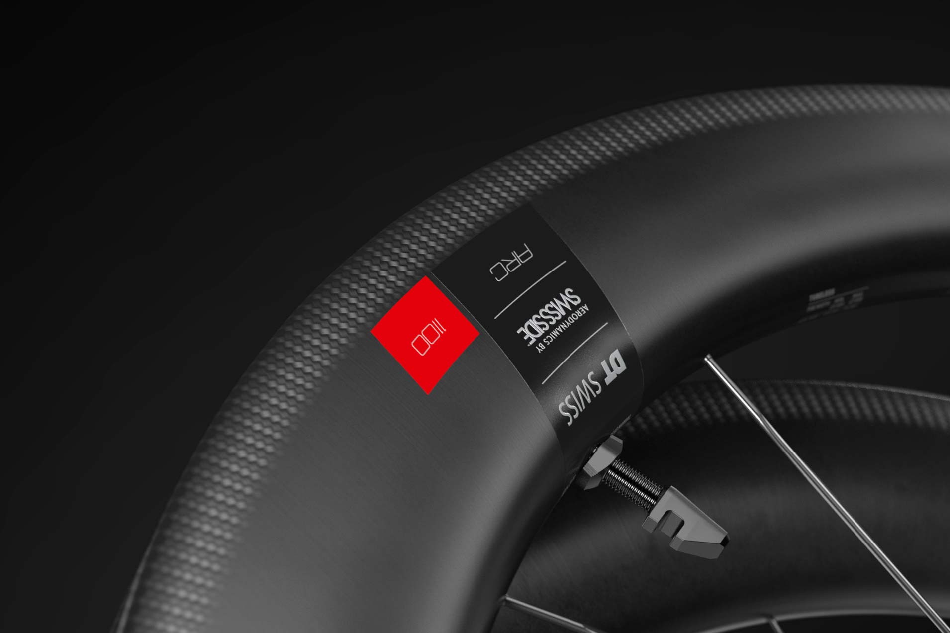 DT Swiss ARC rim brake aero carbon tubeless road wheels, rim braking surface detail