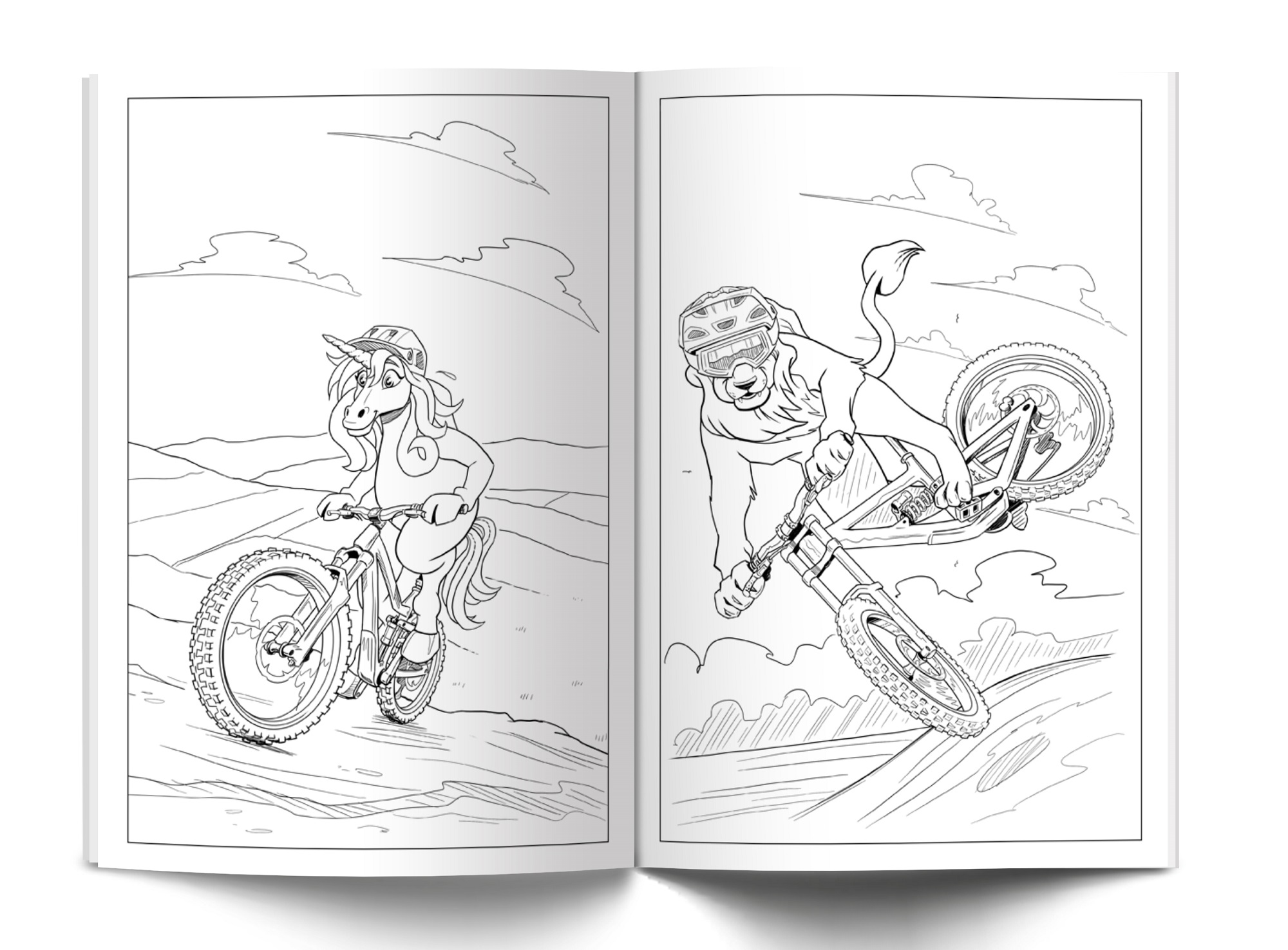 mountain bike coloring book