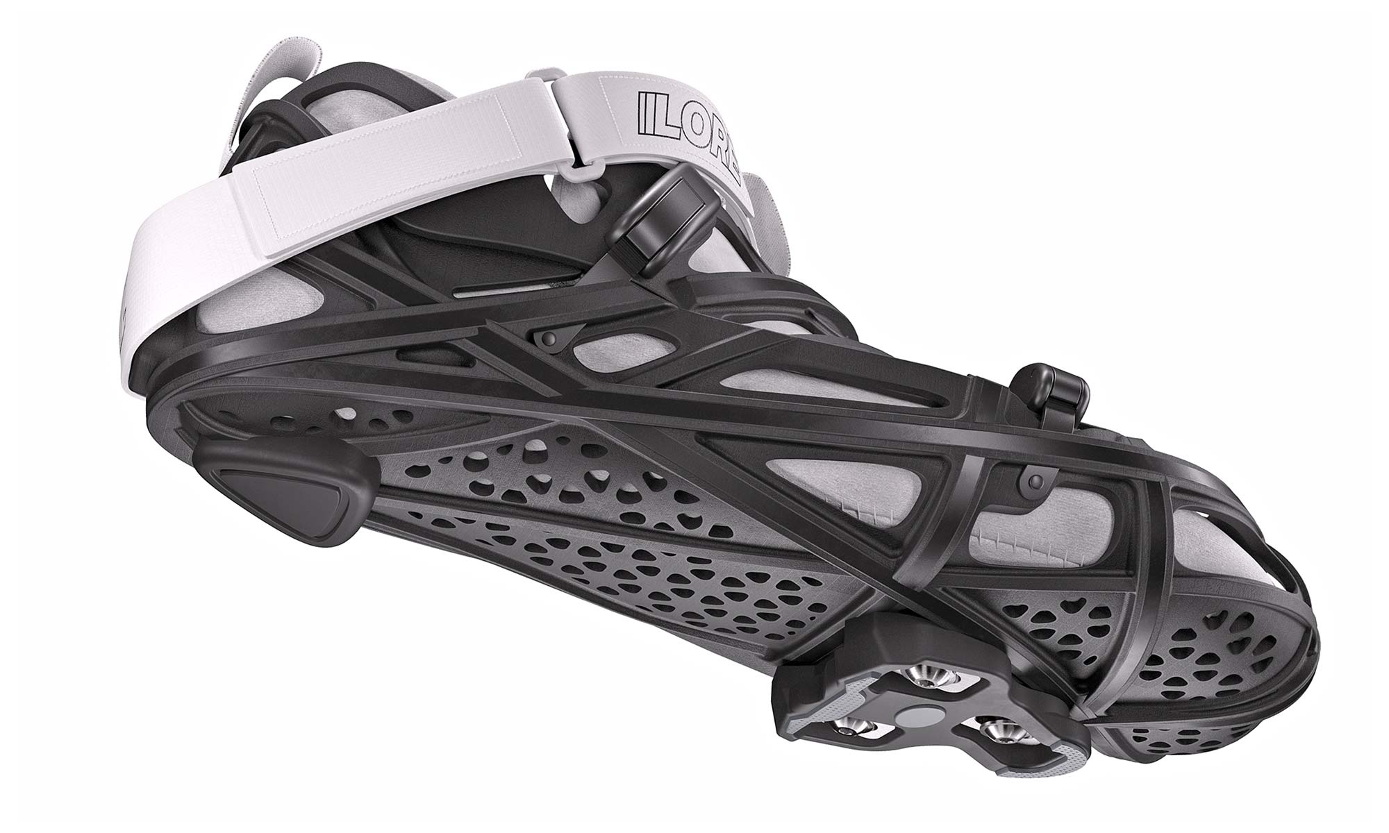 LORE LoreOne custom 3D-printed carbon road cycling shoe, retention