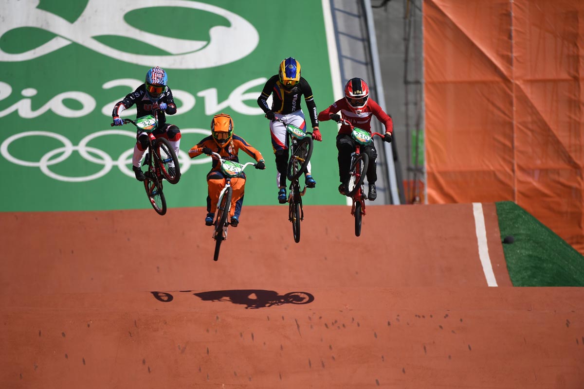 Rio de Janeiro-Brazil, August 11, 2016- BMX cycling competition during the 2016 Olympic Games