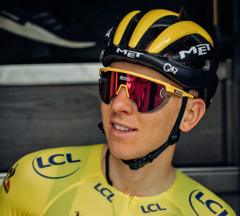 Scicon AeroWing Lamon sunglasses, Tadej Pogačar Tour de France yellow jersey