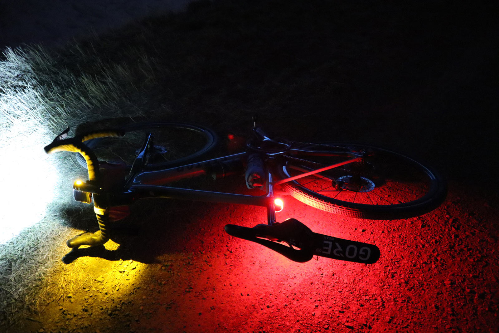 bicycle lights at night