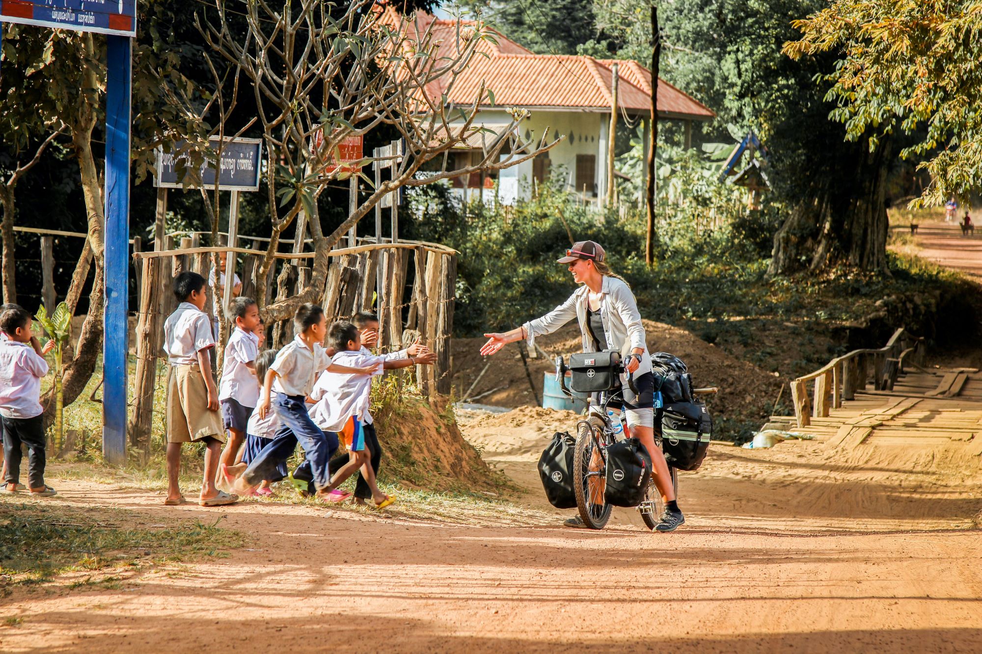 bike touring indonesia children