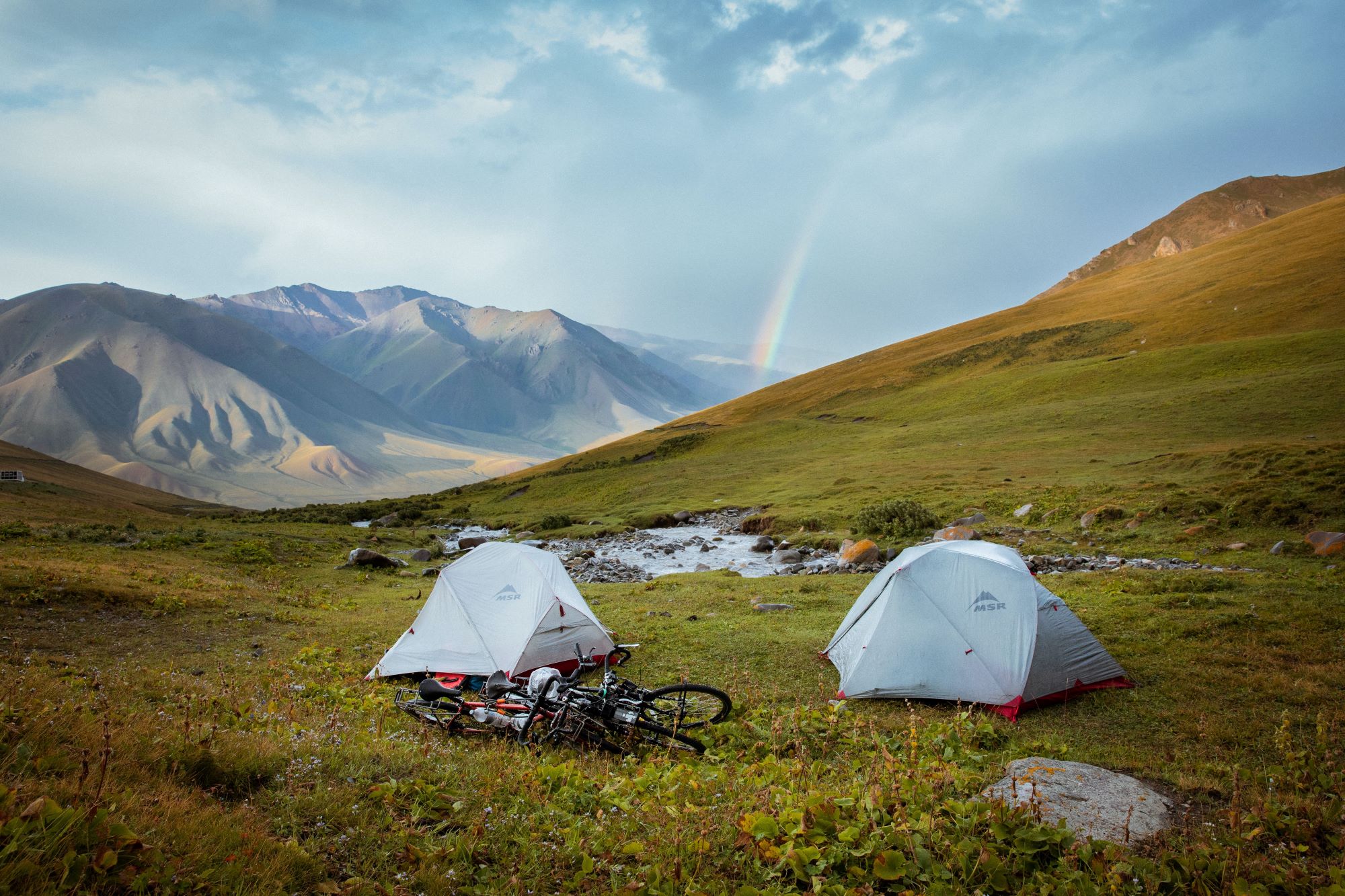 bike tour mountain camping