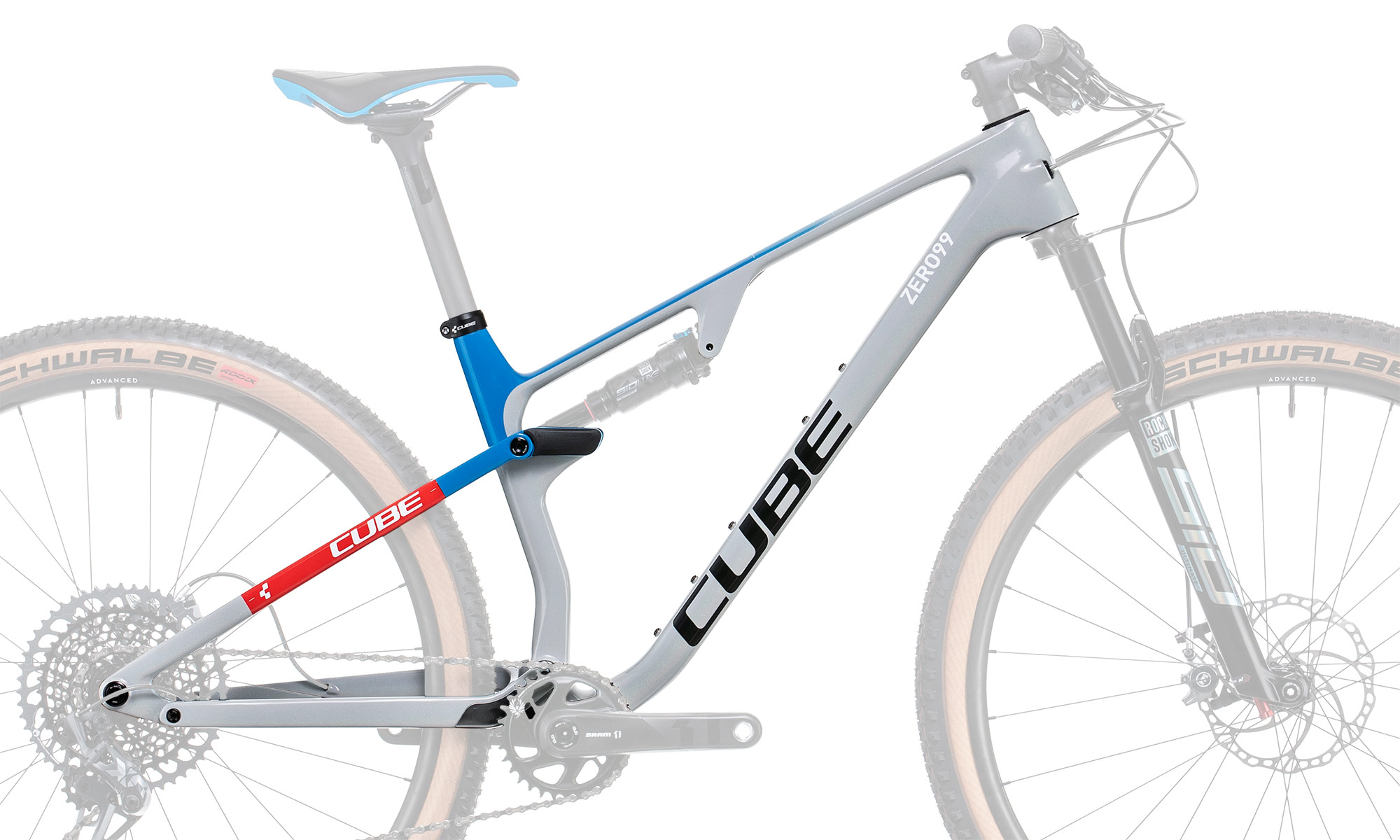 All-new 2022 Cube AMS lightweight C:68X carbon XC Marathon Trail mountain bikes, frame