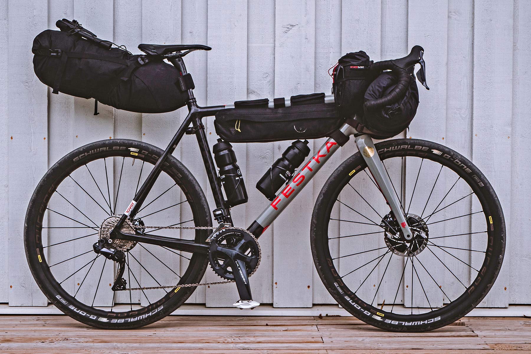 All-new Festka Scout custom carbon gravel bike, adventure bikepacking gravel bikes, Rover bikepacking mode