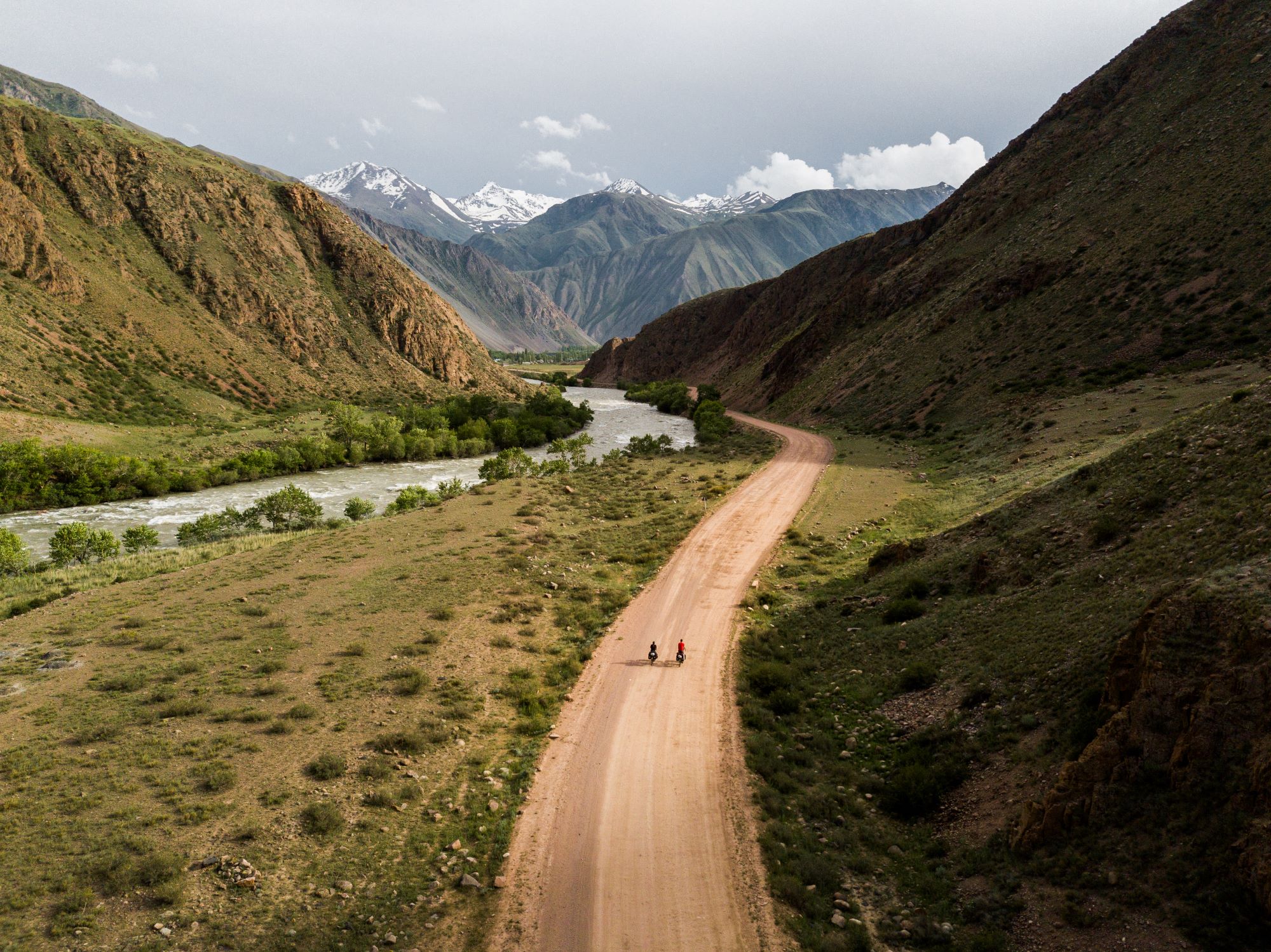 bike touring mountains kyrgyzstan