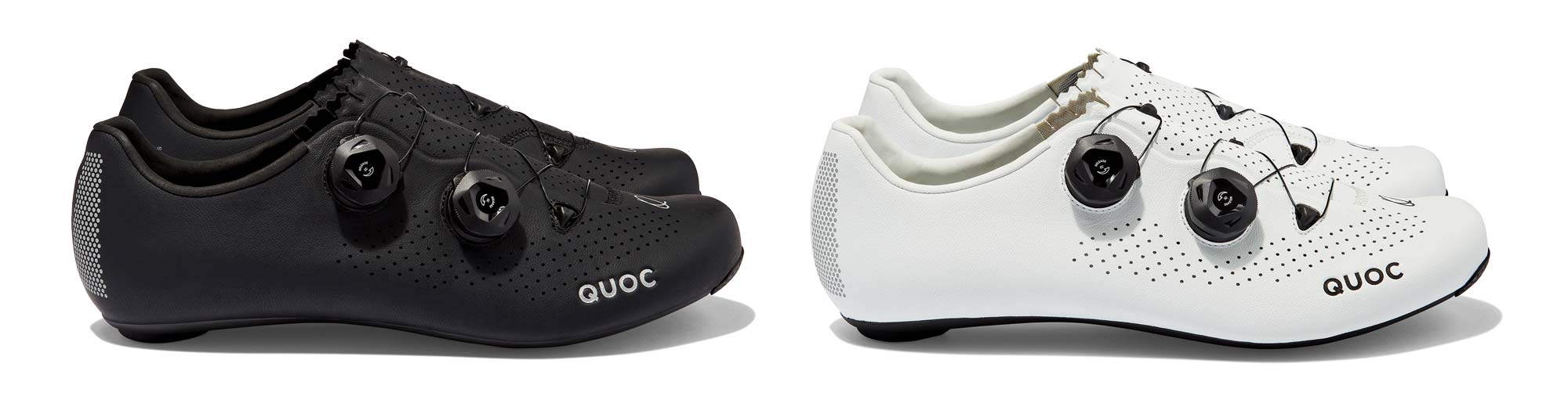 Quoc Mono II lightweight carbon-soled road cycling shoes, black or white