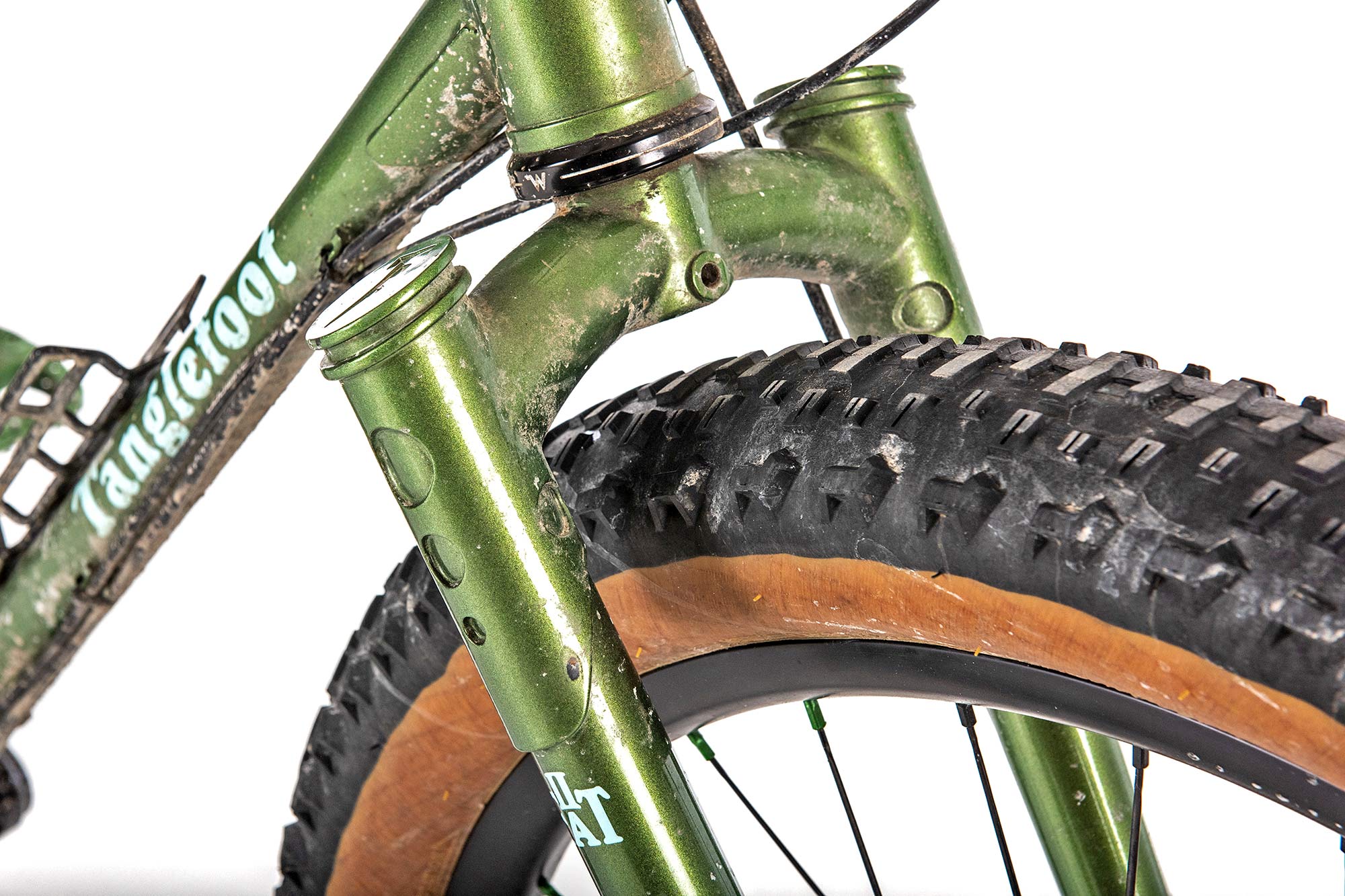 Tanglefoot Moonshiner MTB, 27.5+ rigid steel dropbar adventure touring bikepacking mountain bike, front tire