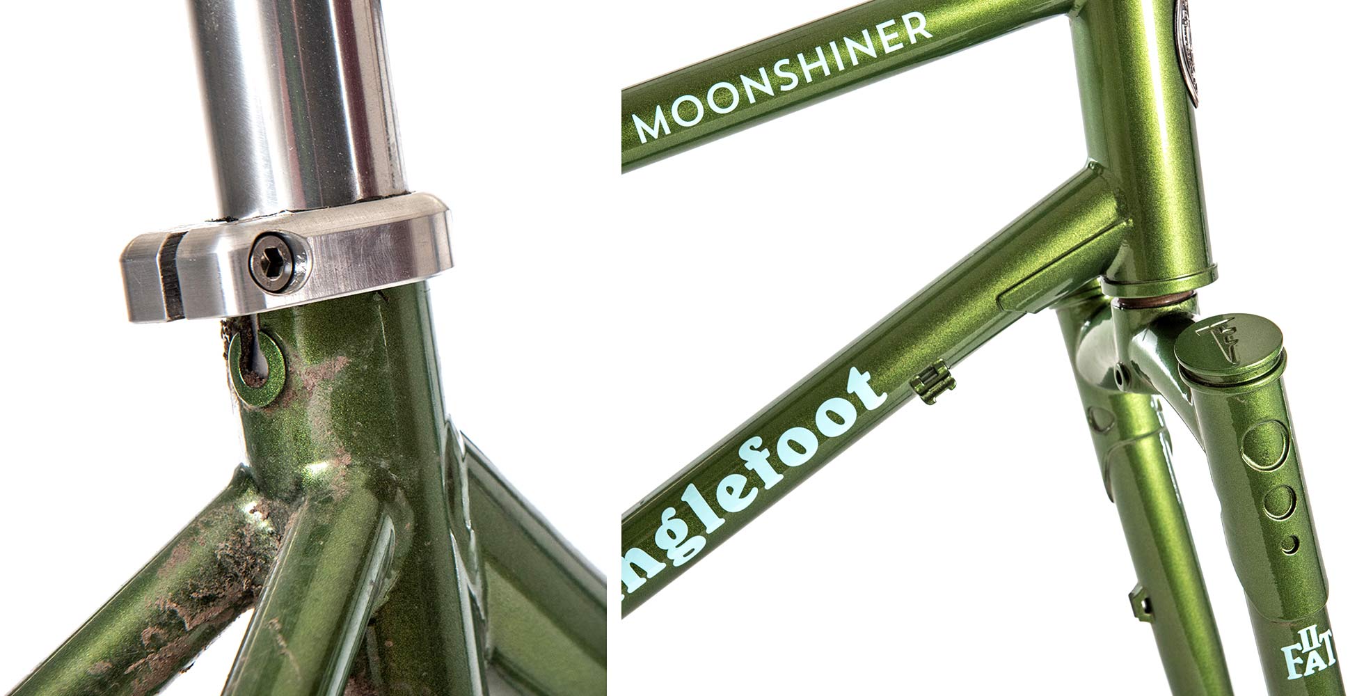 Tanglefoot Moonshiner MTB, 27.5+ rigid steel dropbar adventure touring bikepacking mountain bike, tiny details