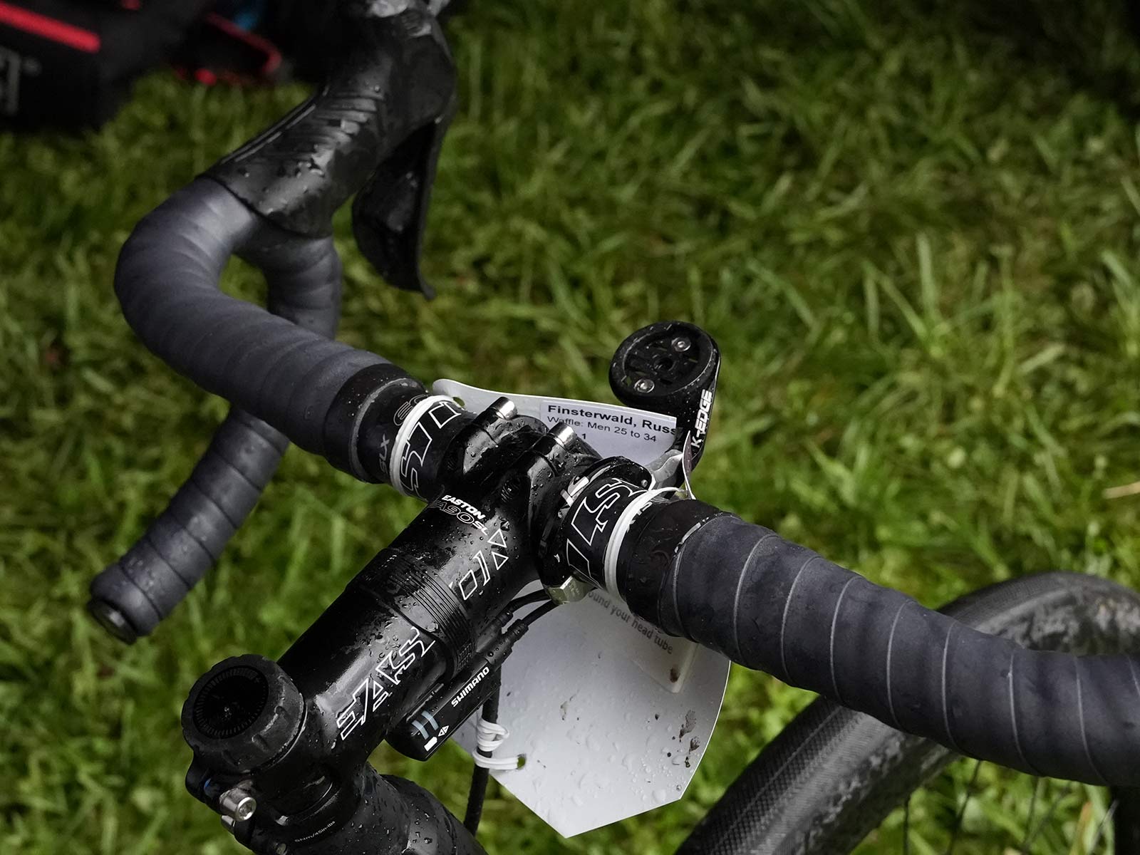 cockpit details of CLIF Pro Team gravel race bike for russell finsterwald