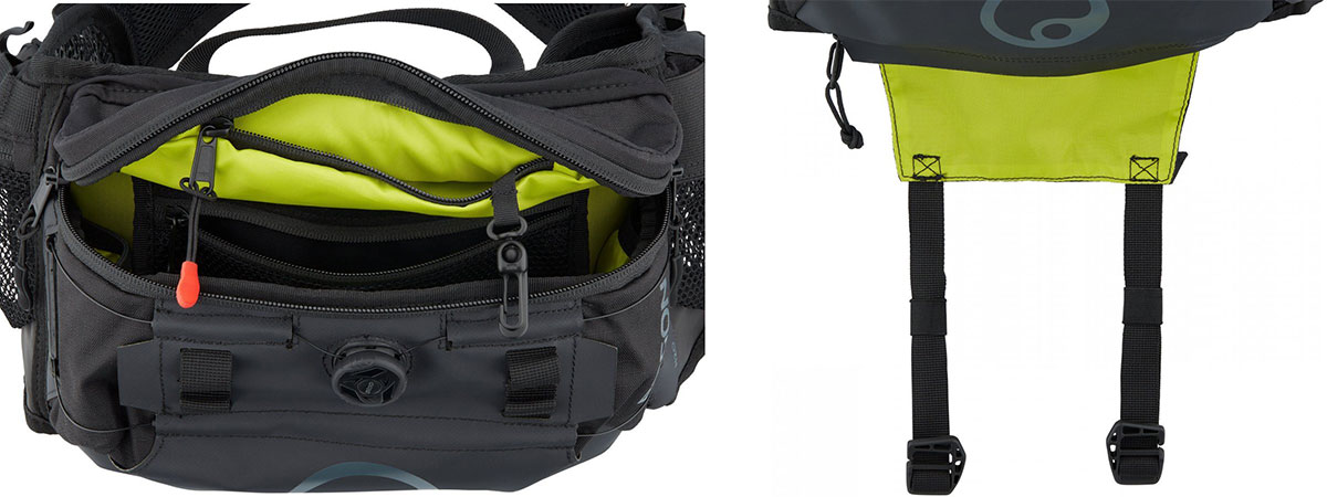ergon ba hip pack pockets underside straps carry knee pads
