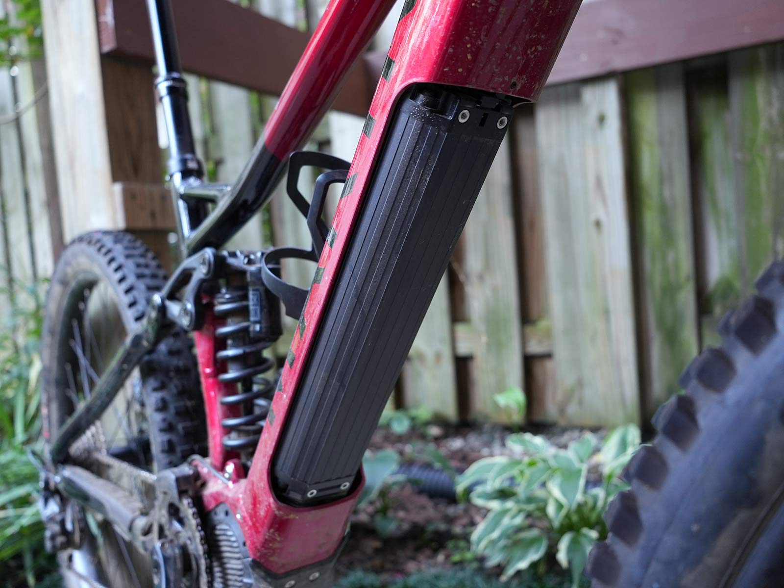 marin eMTB battery compartment shows why you can't always put a bigger battery in there