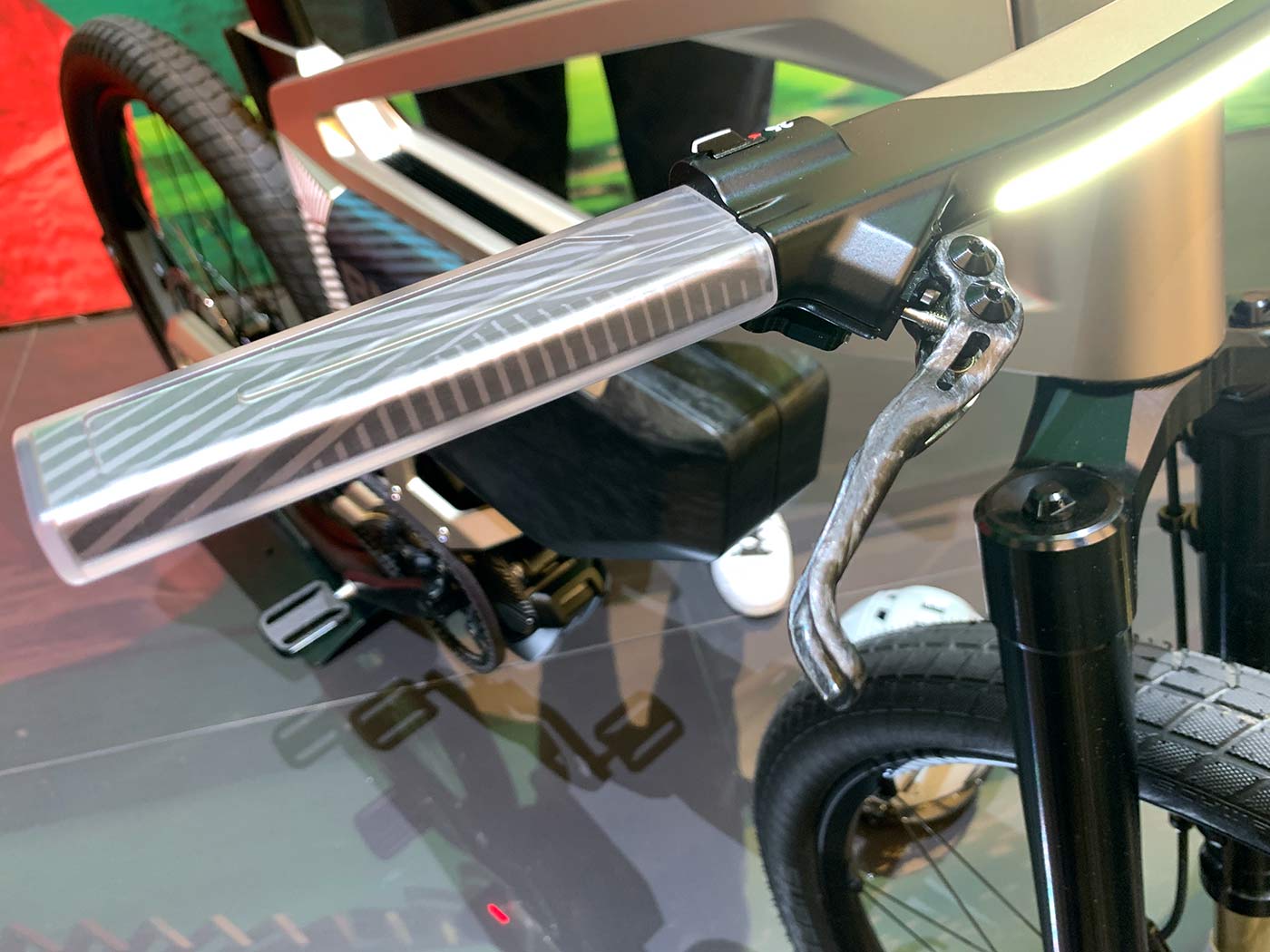 clear grips with turn signals for BMW concept e-bike
