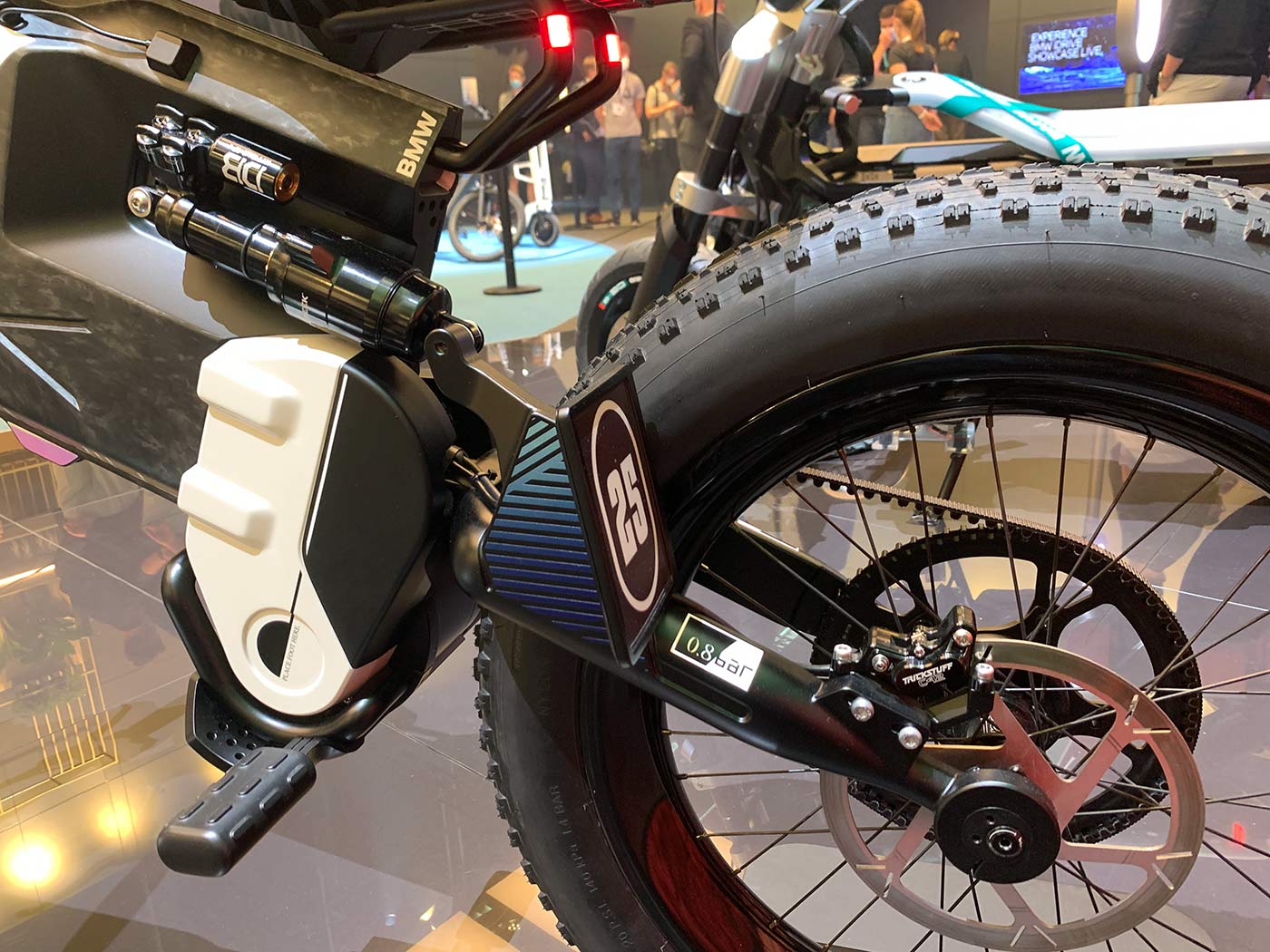 cane creek rear shock on BMW e-moto concept dirt bike