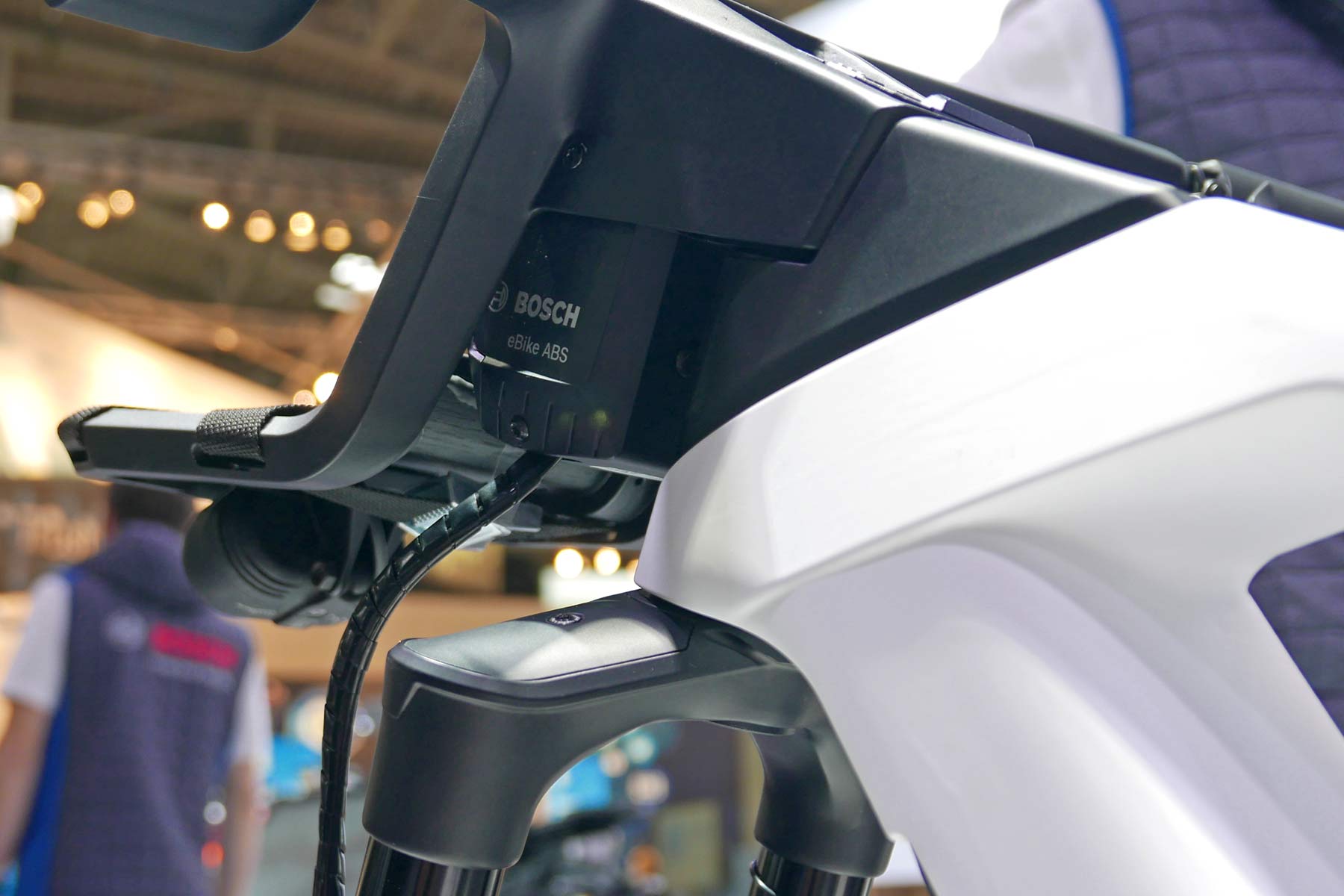 Bosch eBike ABS prototype e-bike with integrated anti-lock braking, on-board computer controller