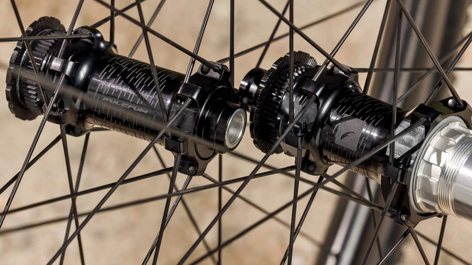 Fulcrum Rapid Red Carbon lightweight asymmetric tubeless gravel bike wheels, alloy hubs